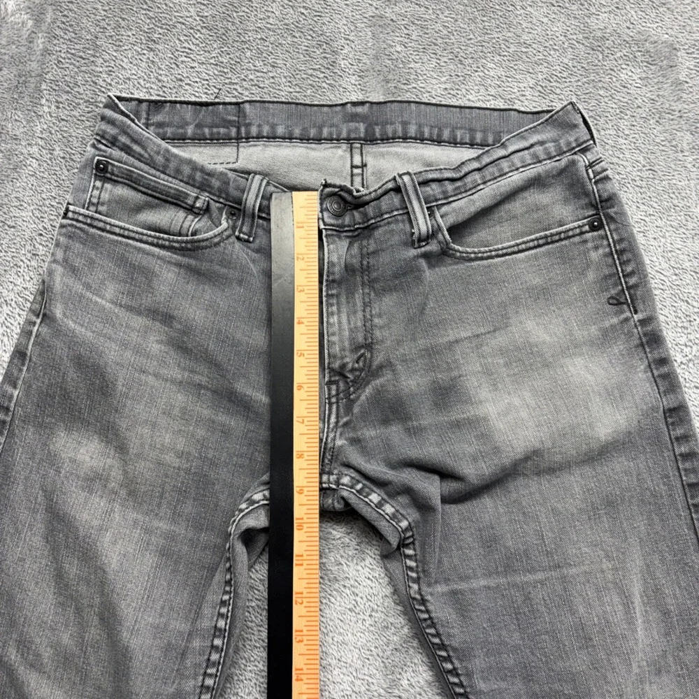 Levi's 514 Straight Fit Jeans Men 33x32 Grey Good Faded Zip Fly Stretch